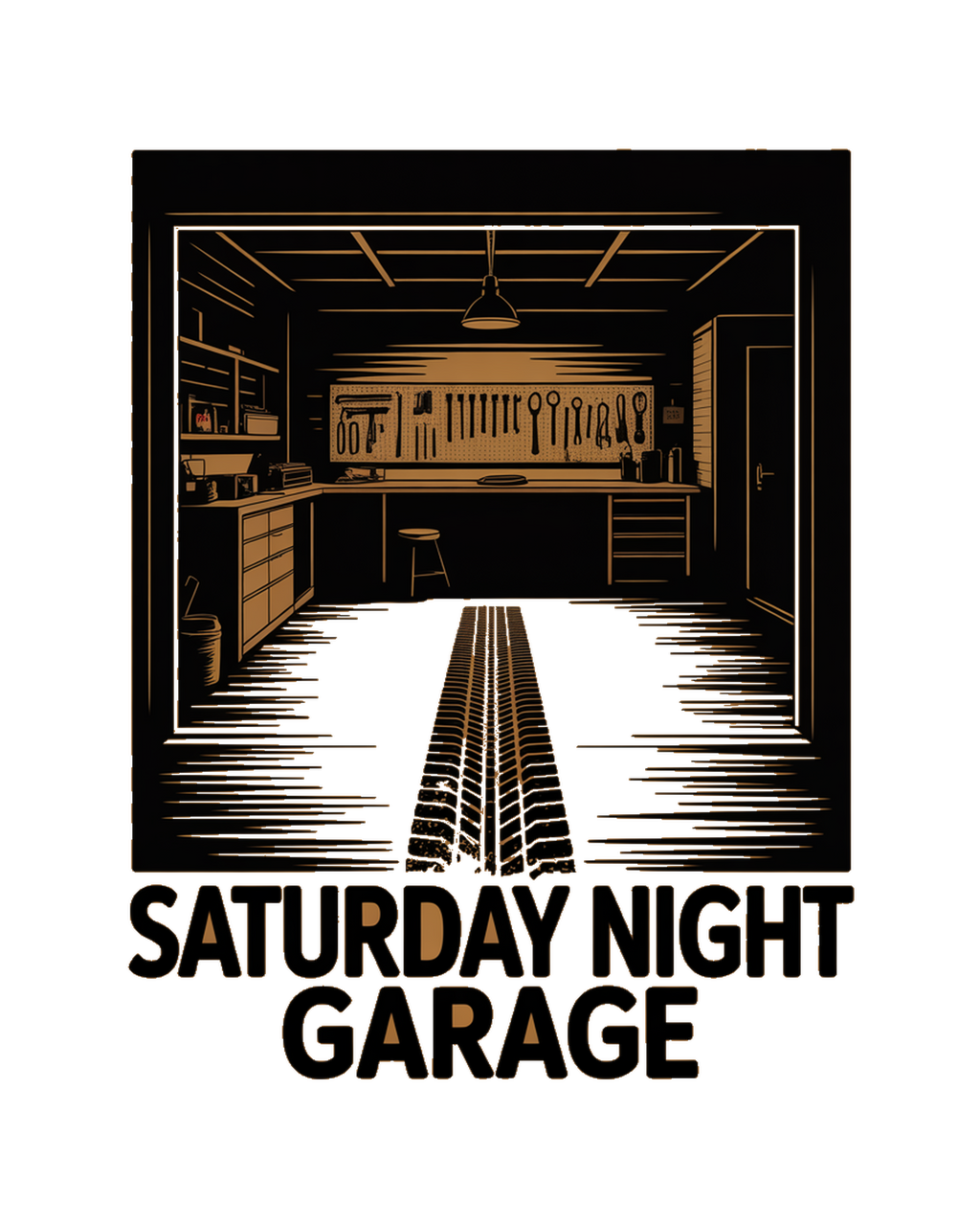 Classic Muscle Car Garage artwork