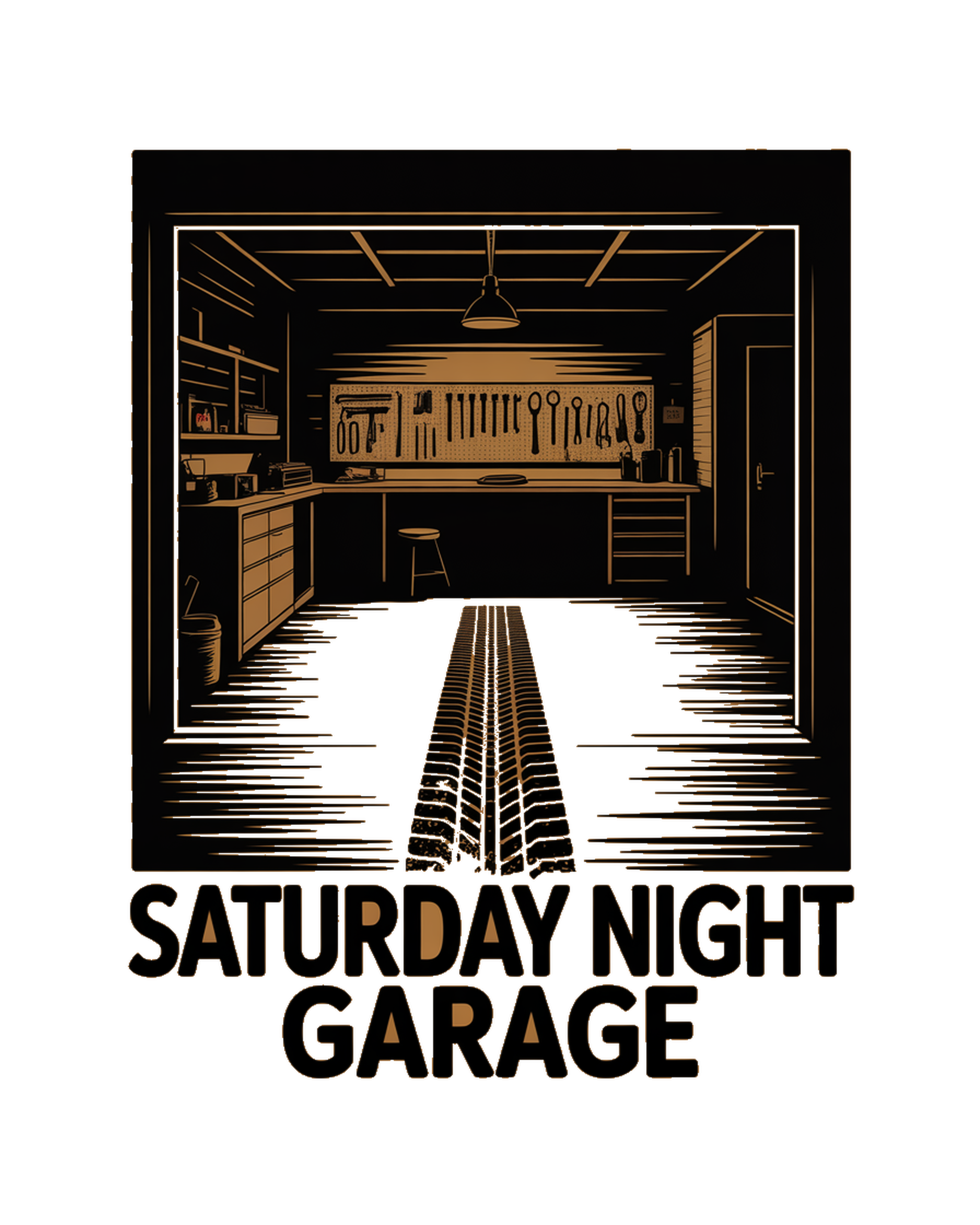 Classic Muscle Car Garage artwork