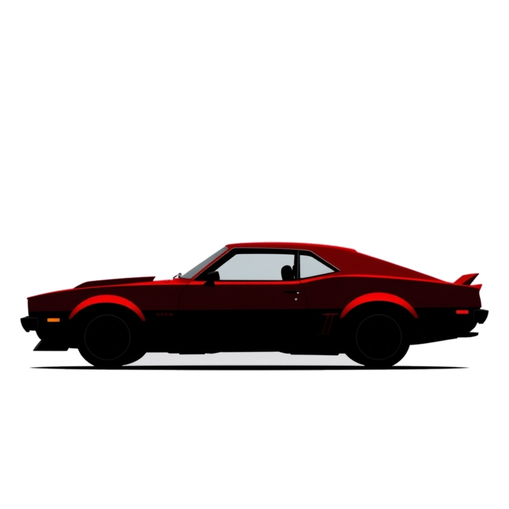 Classic Muscle Car Silhouette t-shirt, alternate view