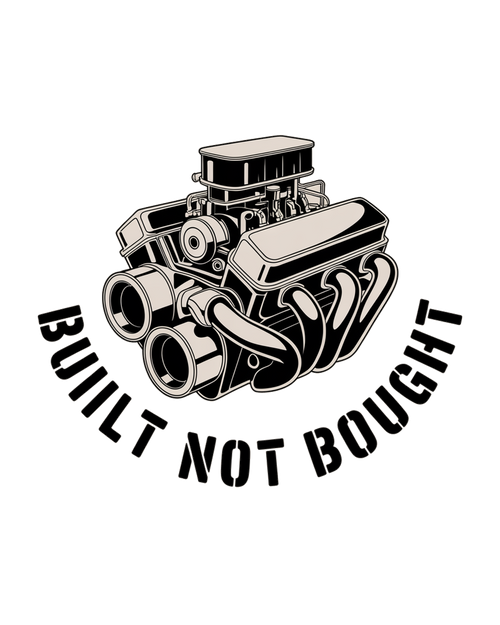 Built Not Bought Muscle Car Engine artwork