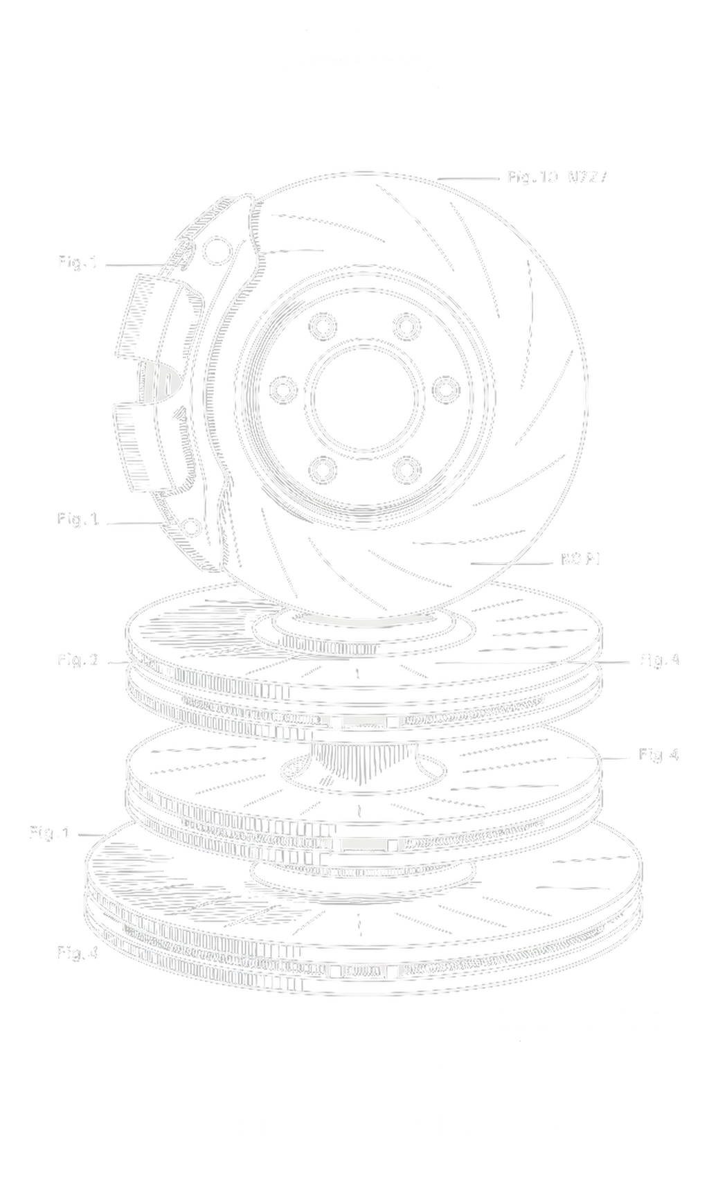 Brake Assembly Blueprint t-shirt, alternate view