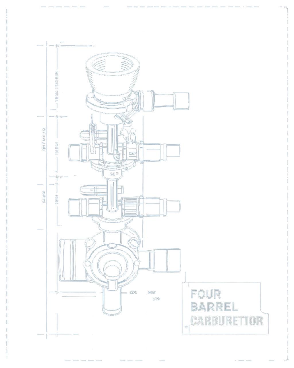 Four Barrel Carburettor Exploded View artwork