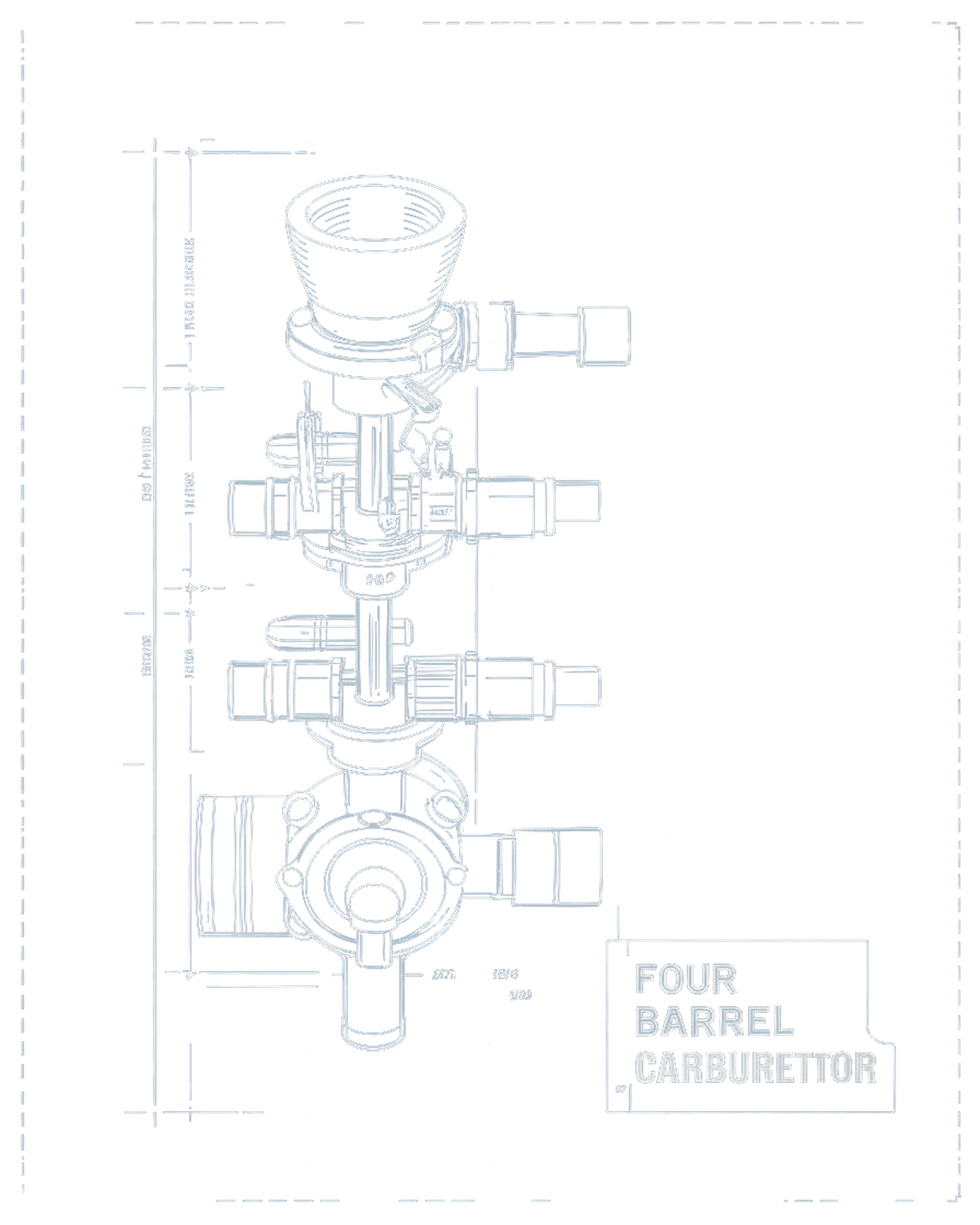 Four Barrel Carburettor Exploded View hoodie, alternate view