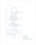 Four Barrel Carburettor Exploded View design on a poster
