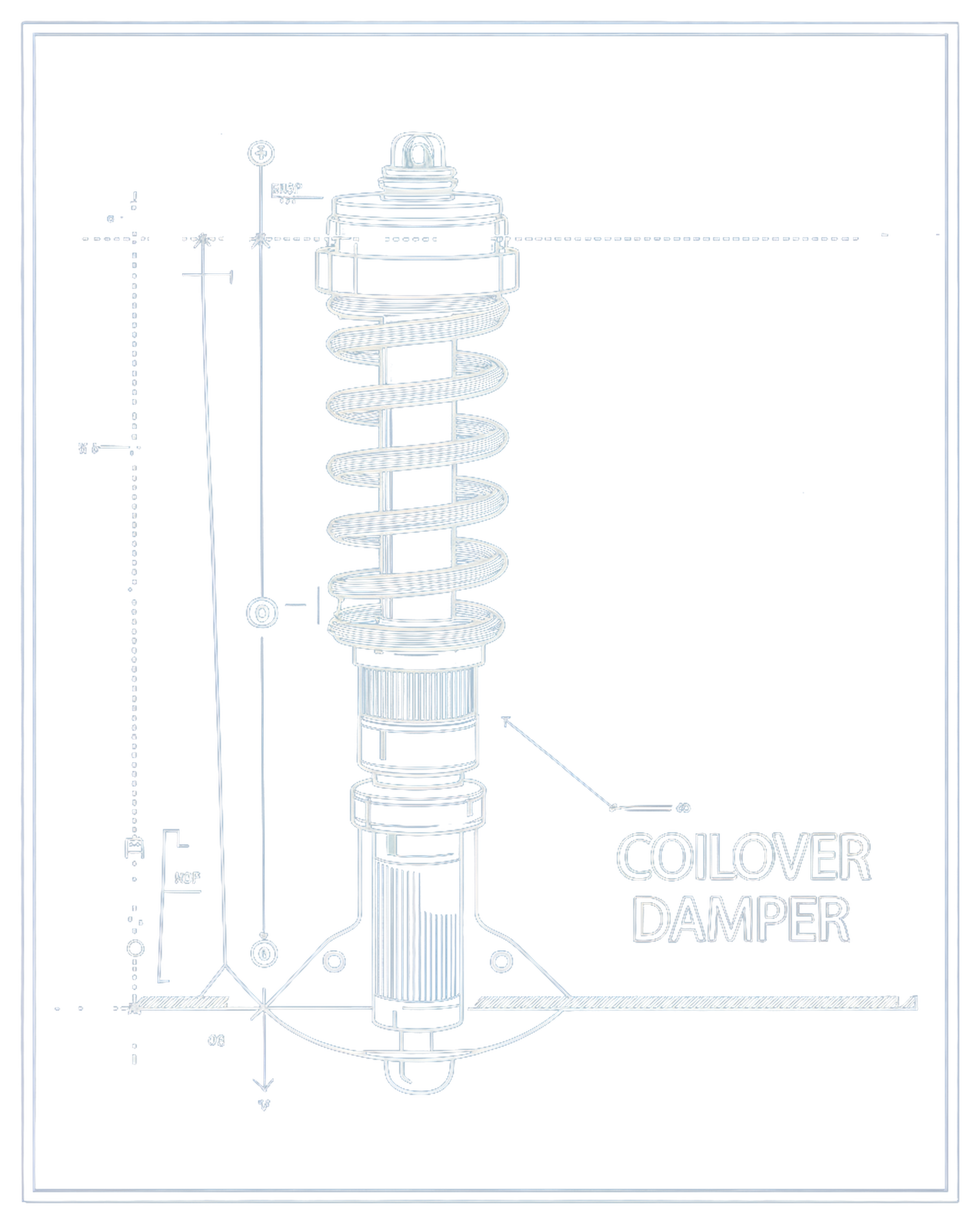 Coilover Damper Half-Section artwork