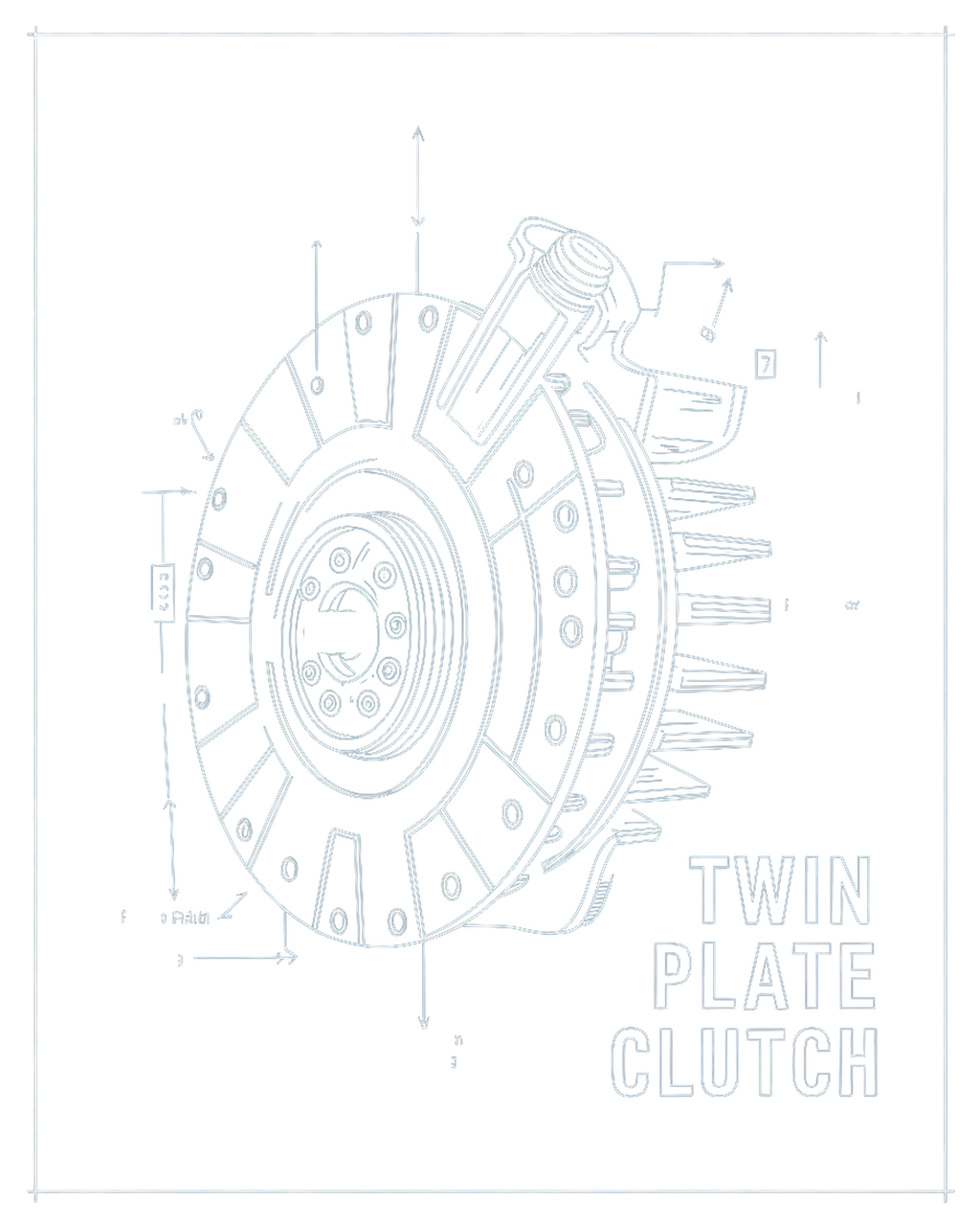 Twin Plate Clutch Exploded View artwork