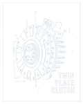 Twin Plate Clutch Exploded View design on a poster