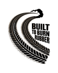 Built To Burn Rubber Tee - Classic Muscle Car Burnout Shirt