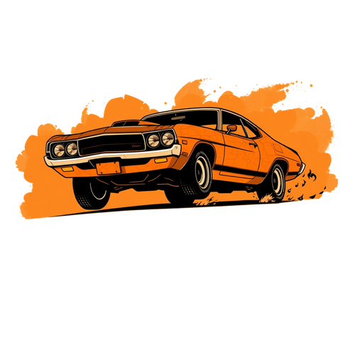 70s Muscle Car Launch artwork