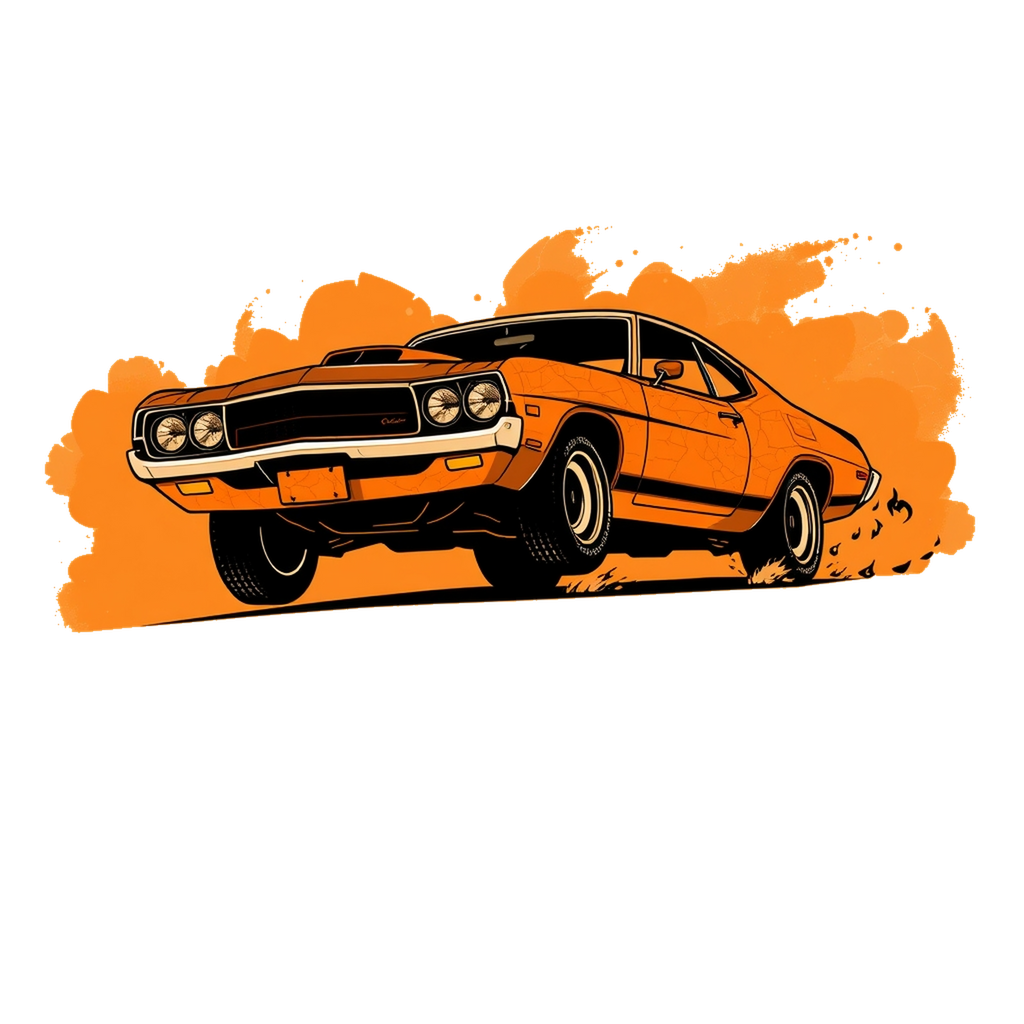 70s Muscle Car Launch artwork