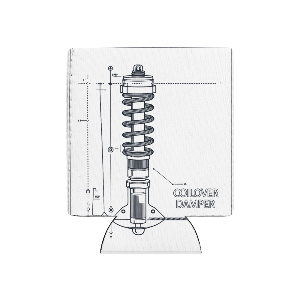 Coilover Damper Blueprint design on a can cooler