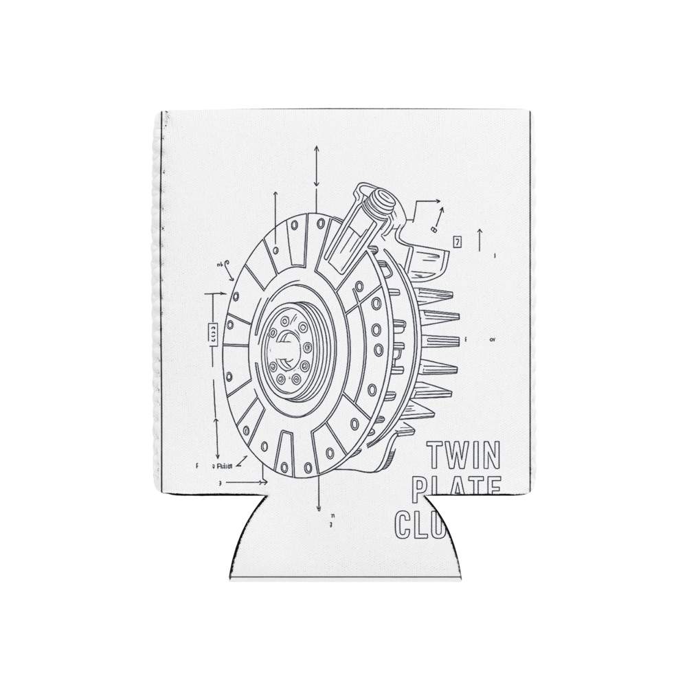 Twin Plate Clutch Exploded View design on a can cooler