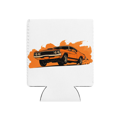 70s Muscle Car Launch design on a can cooler