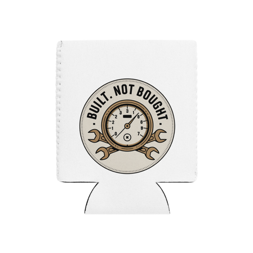 Built Not Bought Tachometer design on a can cooler