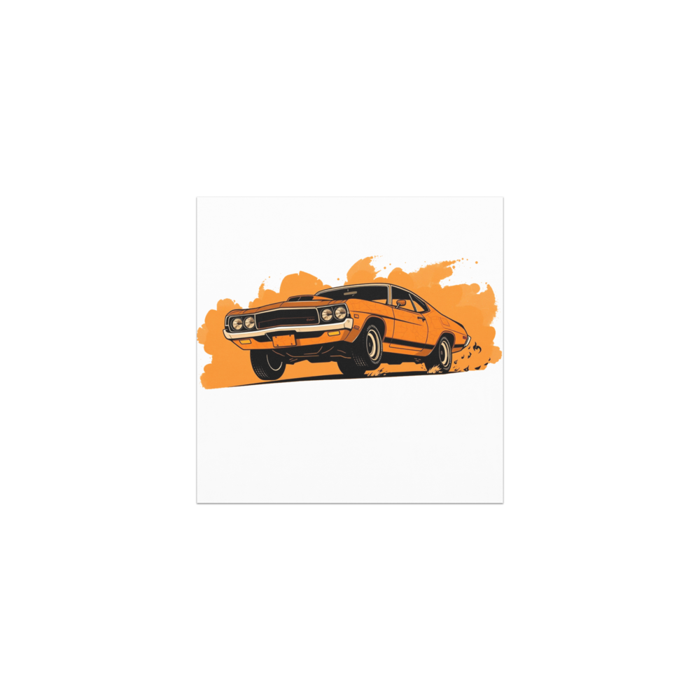 Classic Muscle Car Launch design on a car magnet