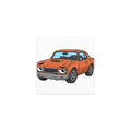 Rusty Grumpy Muscle design on a car magnet