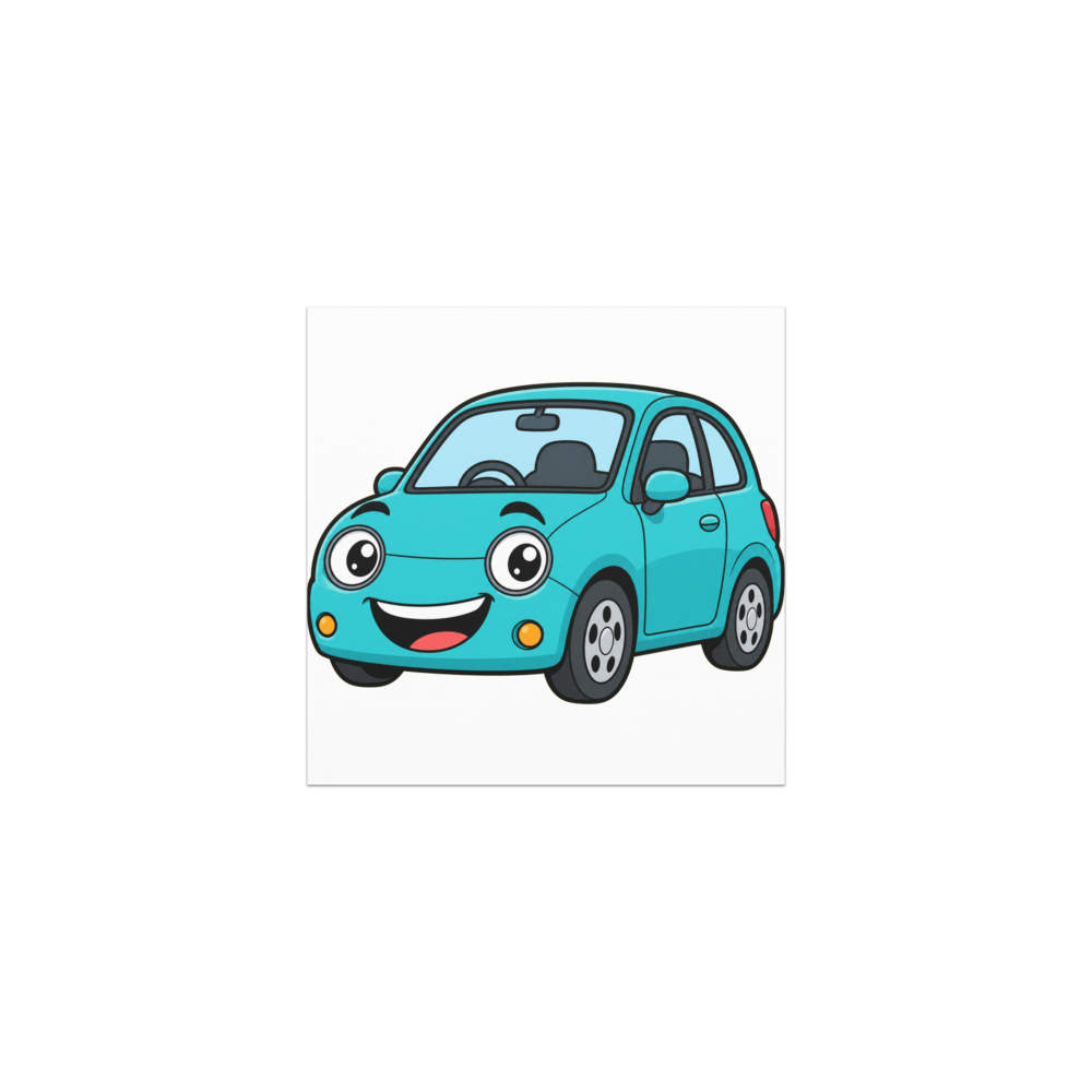 Sparky the Hatchback design on a car magnet