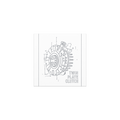 Twin Plate Clutch Exploded View design on a car magnet