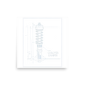 Coilover Damper Half-Section design on a poster