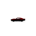 A minimalist black silhouette of a long, low two-door muscle car with a raised hood scoop and wide rear fenders.