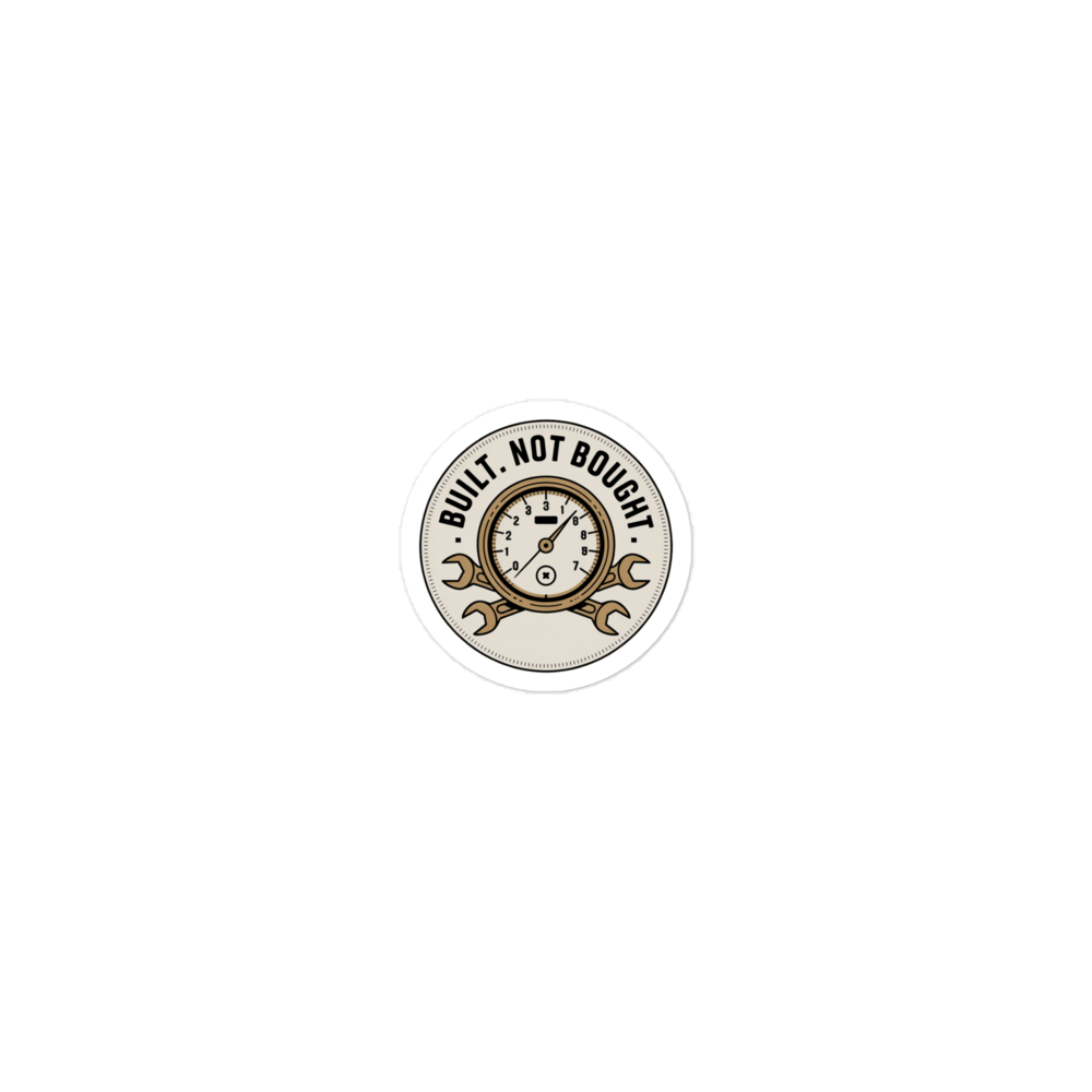 Illustration of a round tachometer gauge with its needle near redline, framed by engine bolts and a crossed hex wrench like an emblem.