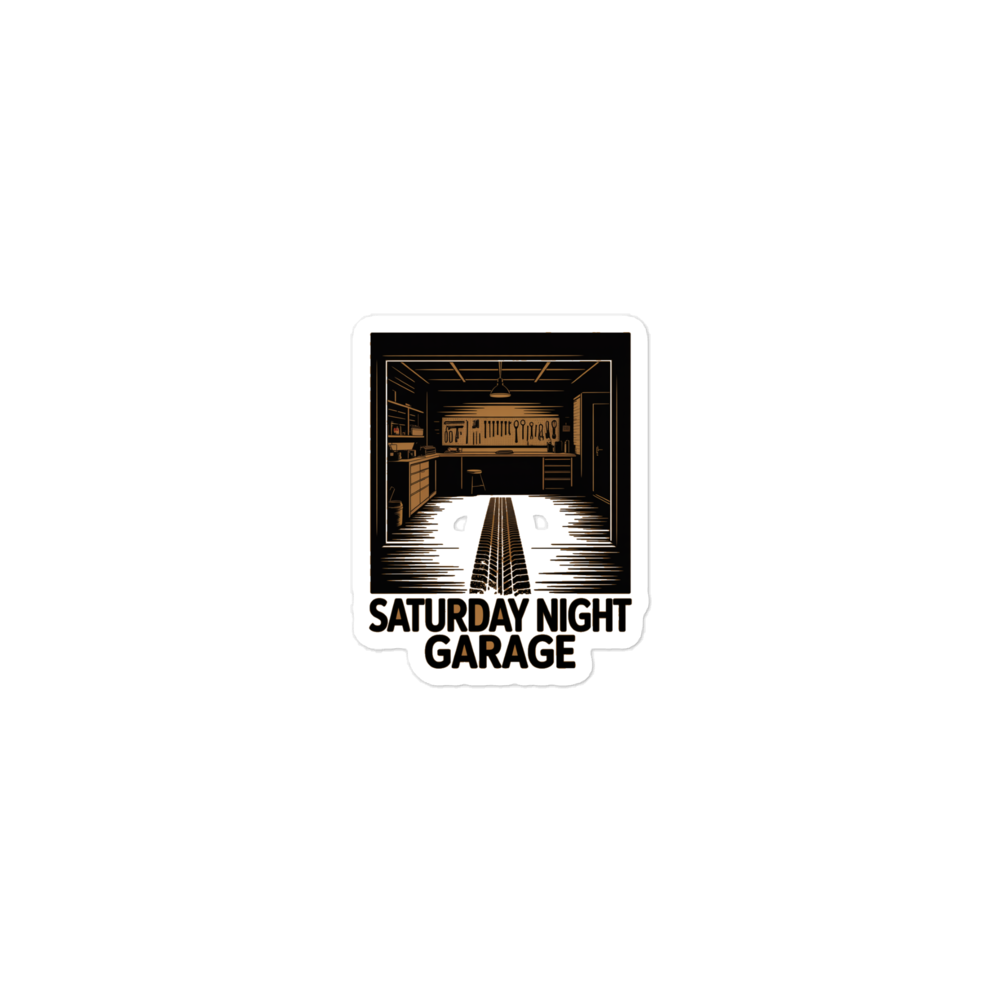 Saturday Night Garage Muscle Car design on a sticker
