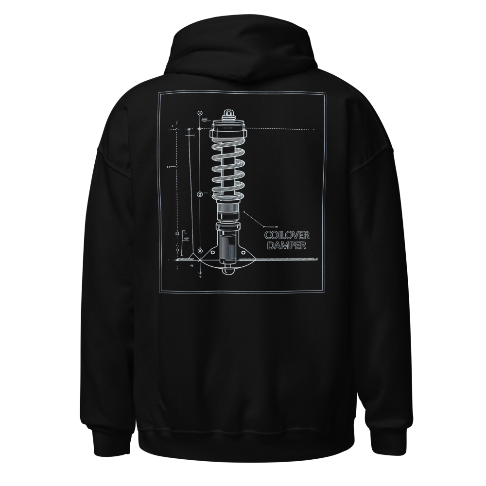 Coilover Damper Schematic design on a hoodie