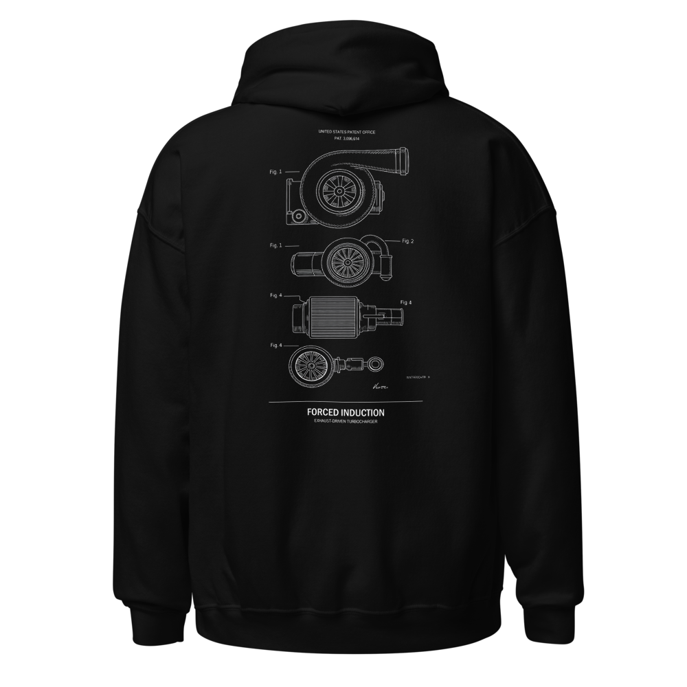 Forced Induction Turbo Diagram design on a hoodie