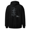 Four Barrel Carburettor Exploded View design on a hoodie