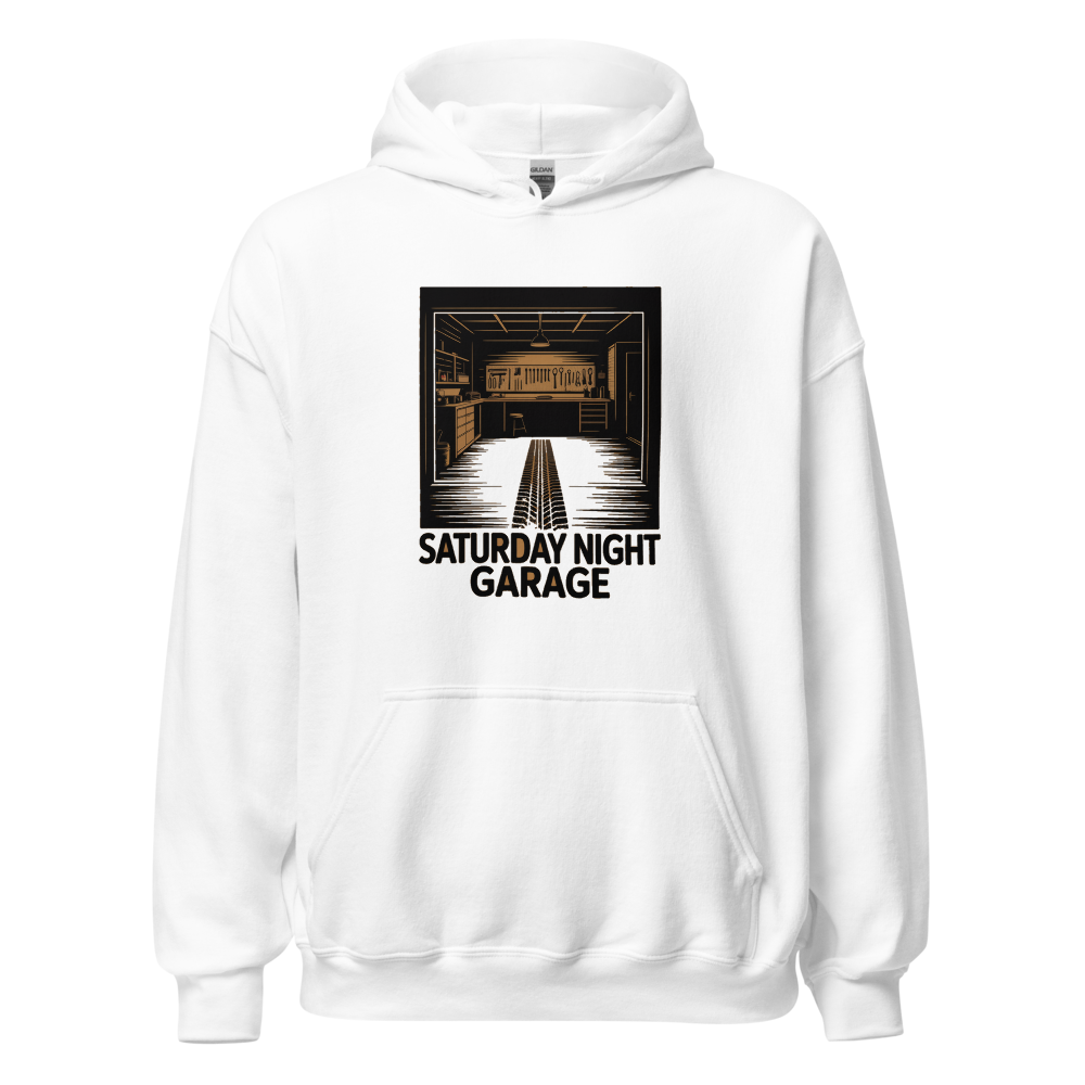 Saturday Night Garage design on a hoodie