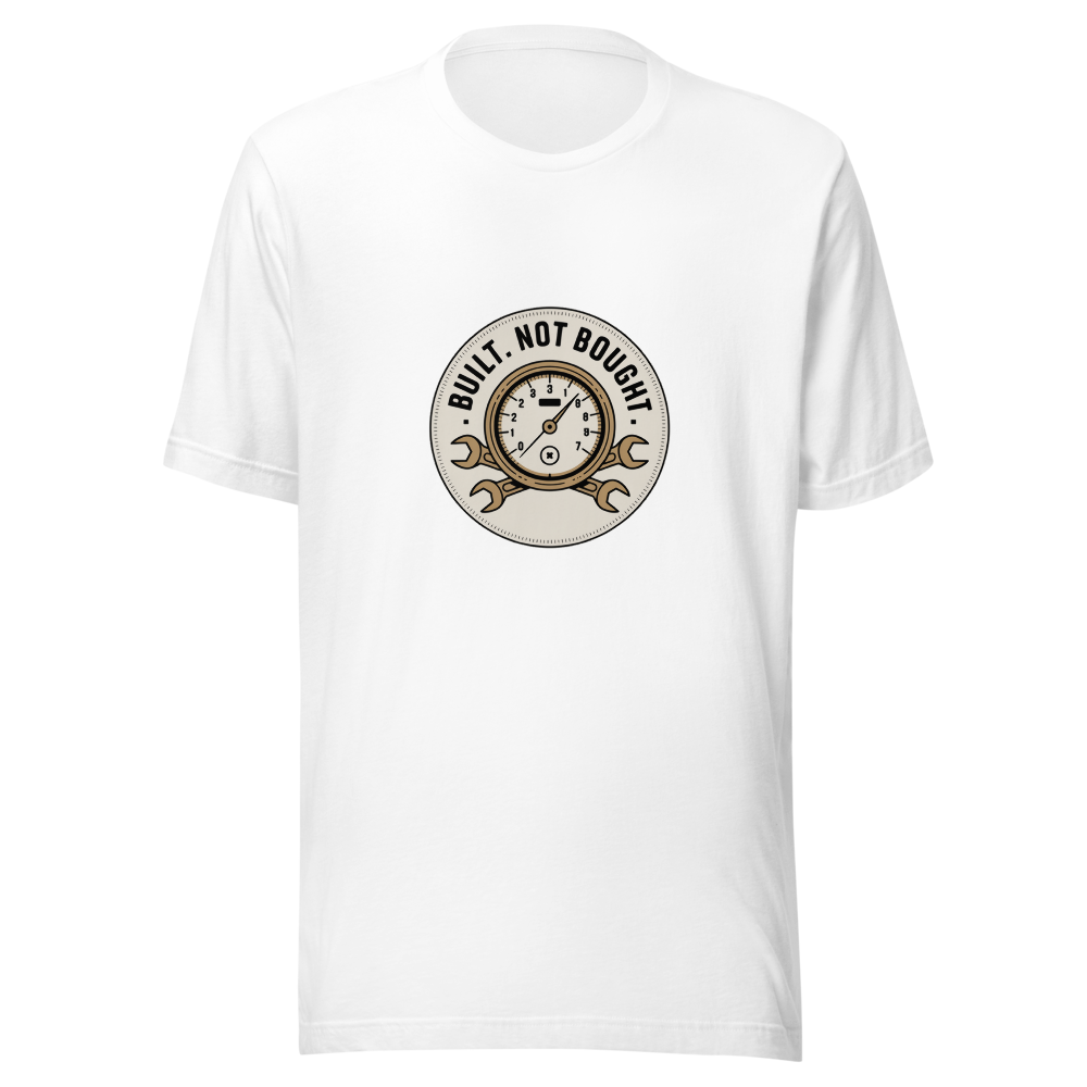 Built Not Bought Tachometer Badge artwork