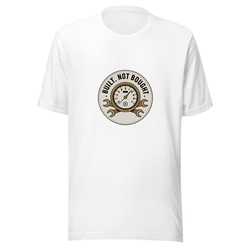 Built Not Bought Tachometer Badge artwork
